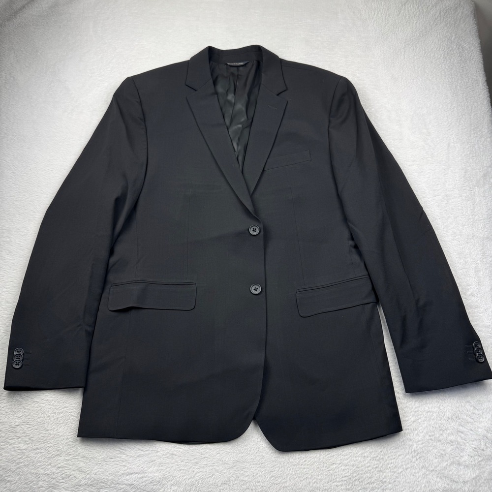 Banana Republic Blazer Mens 44R Black Tailored Fit Lanificio F.lli Cerruti Wool